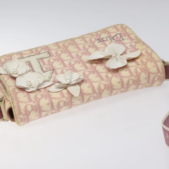 Christian Dior Trotter Canvas Shoulder Bag Silver Pink Auth yb749 - Picture 6 of 16